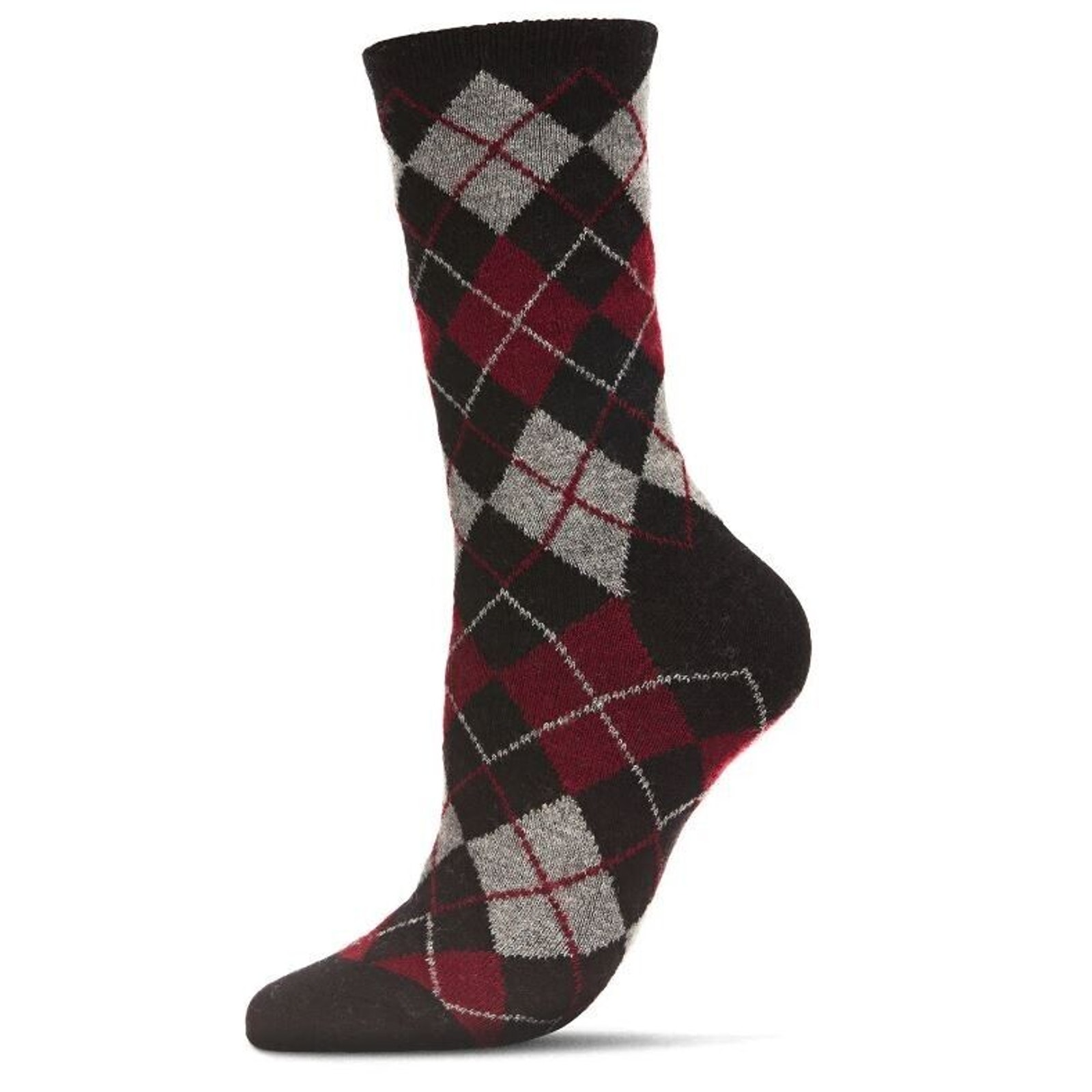Memoi Women's Chevron Trio Cashmere Blend Crew Socks Fits Shoe Size 4-10